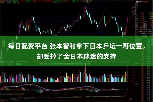 每日配资平台 张本智和拿下日本乒坛一哥位置,却丢掉了全日本球迷的支持